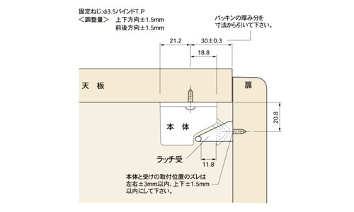 耐震ラッチ　PFR-T