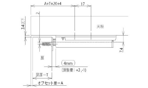 プッシュラッチ M1の図面
