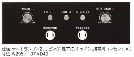ホテル客室用コントロールパネル