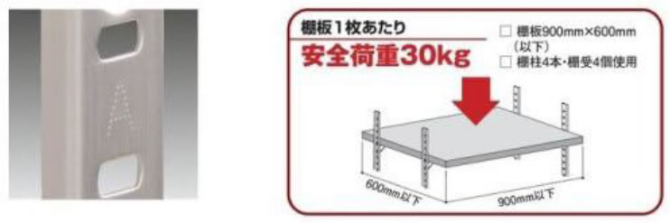 ステンレス　棚柱
