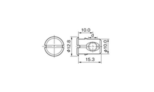 B-F　連結金具ボルト / JN-D　連結金具ナット M3の図面