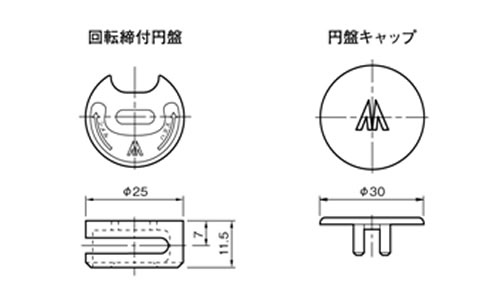 回転締付円盤の図面