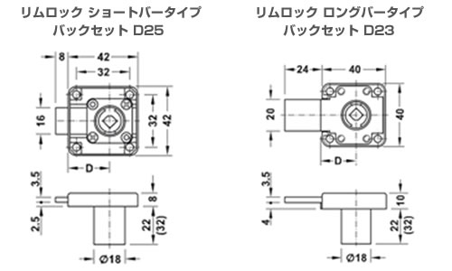 サイモ3000　シリンダー錠の図面