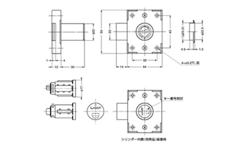 ミリオンロック　6830-30 MKの図面