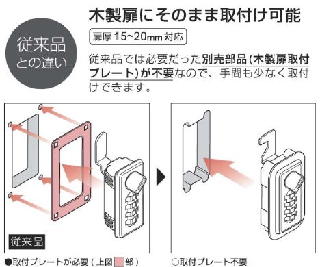 セッターロック Bタイプ 縦型 木製用