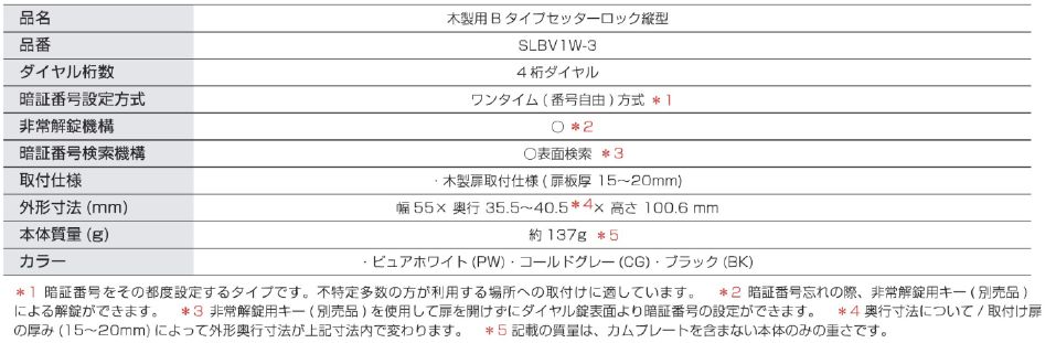 セッターロック Bタイプ 縦型 木製用