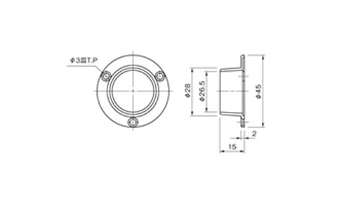 ソケット ダイカスト 25mmの図面
