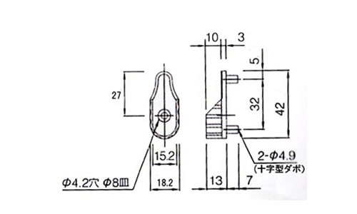 アルミ ダエンパイプ・ダエンソケットの図面