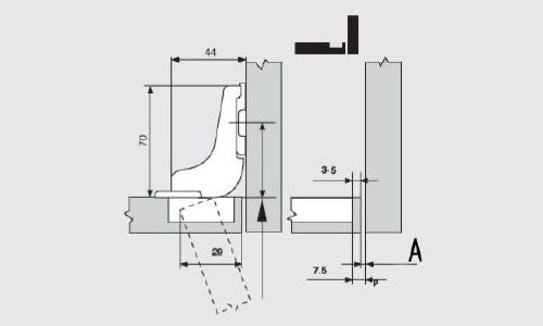 57 スライドヒンジの図面