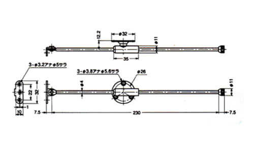 S-35　前開用ステーの図面